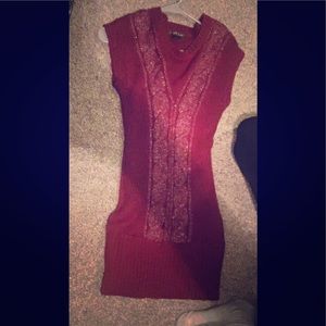 Maroon Tight Sweater